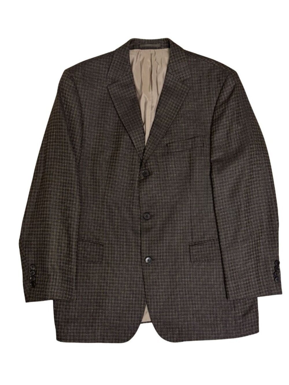HUGO BOSS Blazer Luxury SILK & WOOL Designer Business Brown Sport Coat Mens 44R